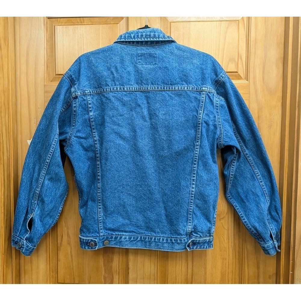 Vintage Rock Creek Men's Blue Denim Jean Jacket Size S Long Sleeves Button Front - Picture 10 of 12